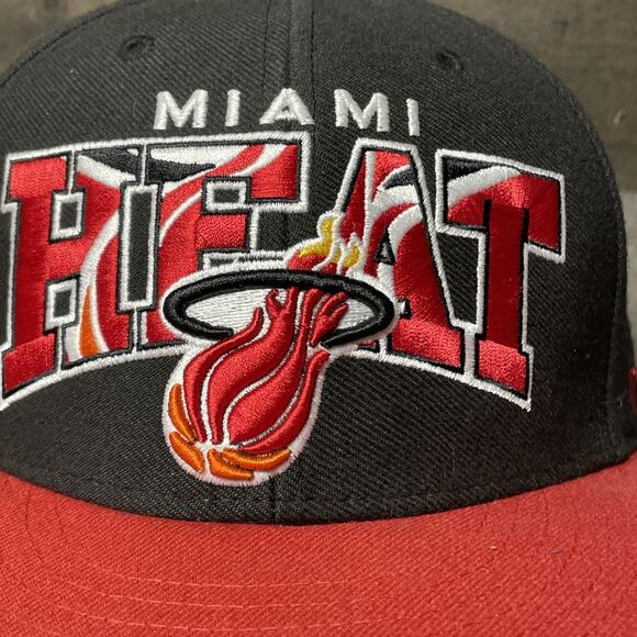 Miami Heat Glowdown Snapback Hat NBA 47 Brand Hardwood Classics Big Logo - Picture 2 of 12